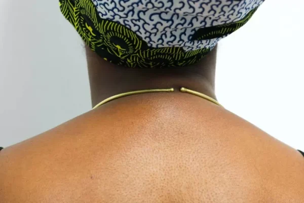DESTI African brass choker necklace