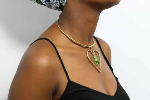 DESTI African brass choker necklace