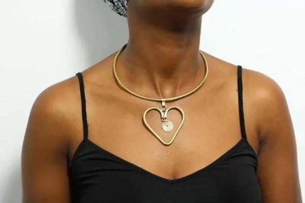 DIATA African brass choker necklace