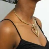 DIATA African brass choker necklace