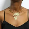 FANA African brass choker necklace