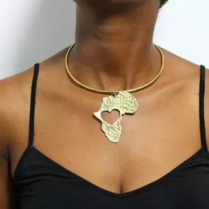 FANA African brass choker necklace