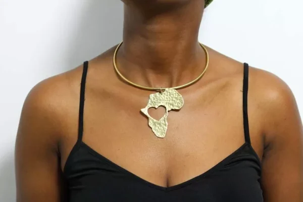 FANA African brass choker necklace