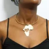 FANA African brass choker necklace