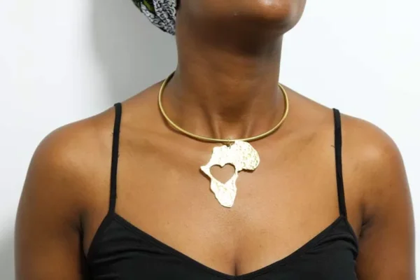 FANA African brass choker necklace