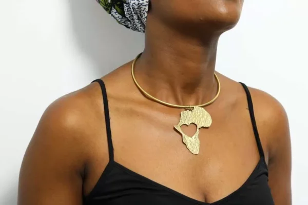 FANA African brass choker necklace