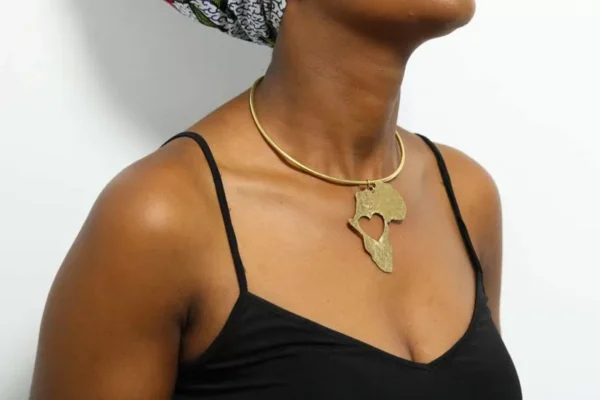 FANA African brass choker necklace