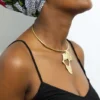 FANA African brass choker necklace