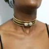 FIDA African brass choker necklace