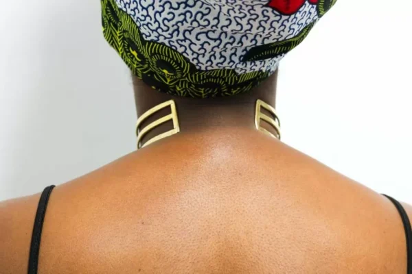 FIDA African brass choker necklace