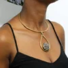 FREDA African brass choker necklace