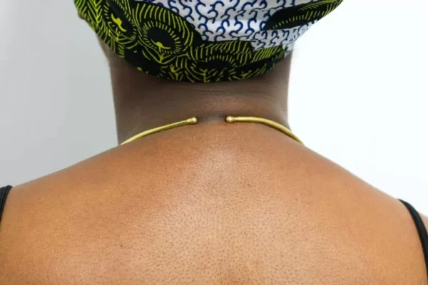 FREDA African brass choker necklace