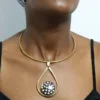 FREDA African brass choker necklace