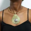 FOLAH African brass choker necklace