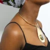 FOLAH African brass choker necklace