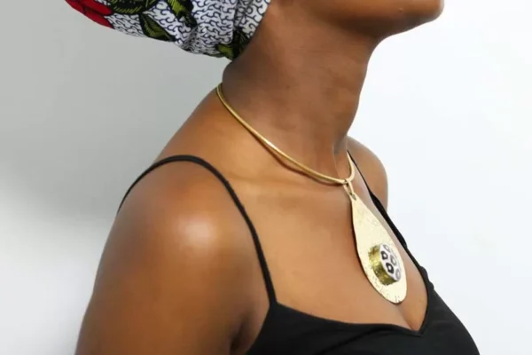 FOLAH African brass choker necklace