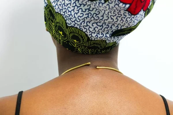 FOLAH African brass choker necklace