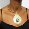 FOLAH African brass choker necklace