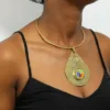 FREYA African brass choker necklace