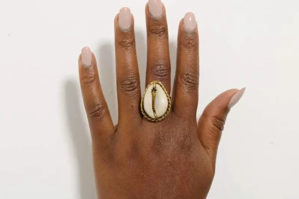 GORO African Cowrie Ring
