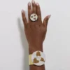 HADA African Brass Bracelet with Matching Ring