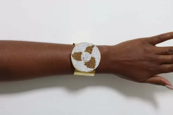 HADA African Brass Bracelet with Matching Ring