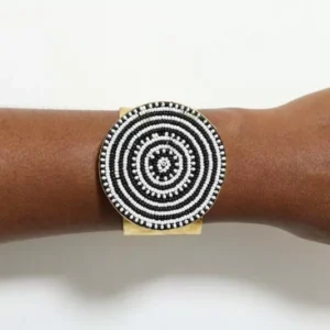 FARIDA Beaded Brass Bracelet