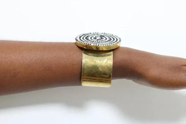 FARIDA Beaded Brass Bracelet