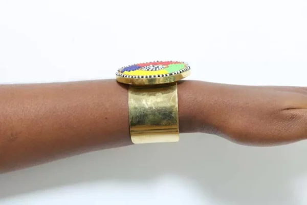 GEMA Beaded Brass Bracelet