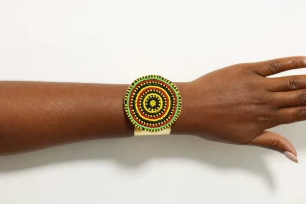 HASA Beaded Brass Bracelet
