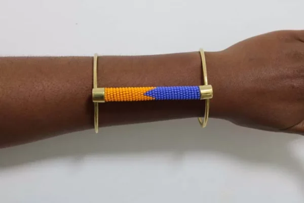 LAYO Beaded Brass Bracelet