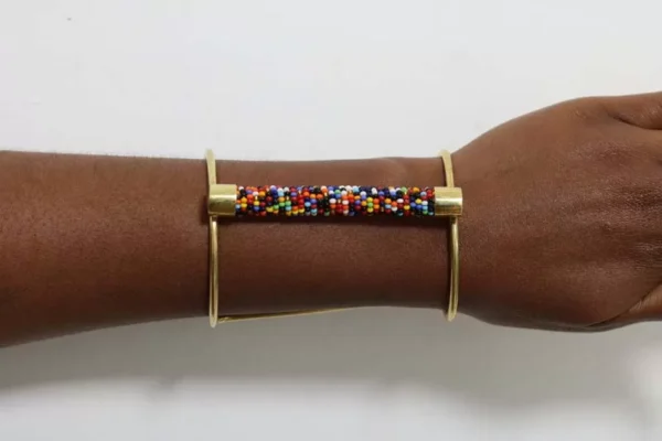GADO Beaded Brass Bracelet