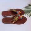 JOHO African Beaded Sandals, Handmade Leather Sandals