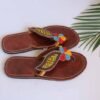JOHO African Beaded Sandals, Handmade Leather Sandals