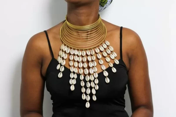 DIYA African brass choker necklace