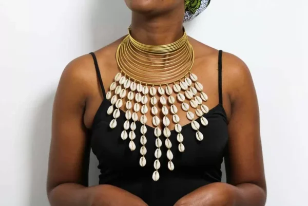 DIYA African brass choker necklace