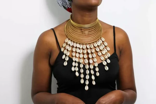 DIYA African brass choker necklace