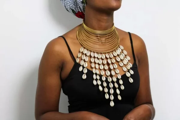 DIYA African brass choker necklace