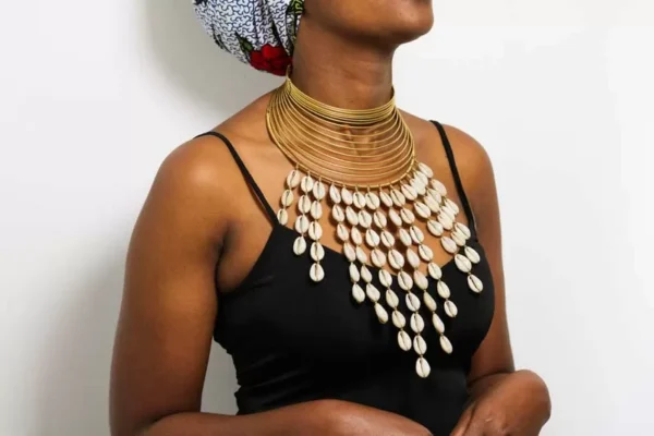 DIYA African brass choker necklace