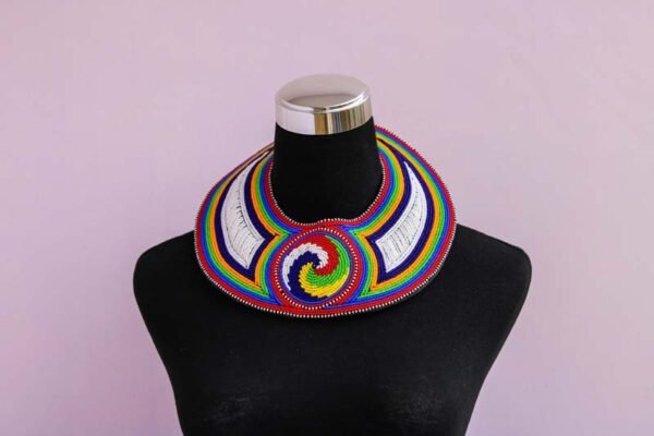 NYABERA Beaded Leather necklace