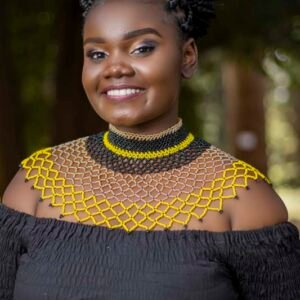 AGU Beaded wedding necklace, Beaded shawl necklace