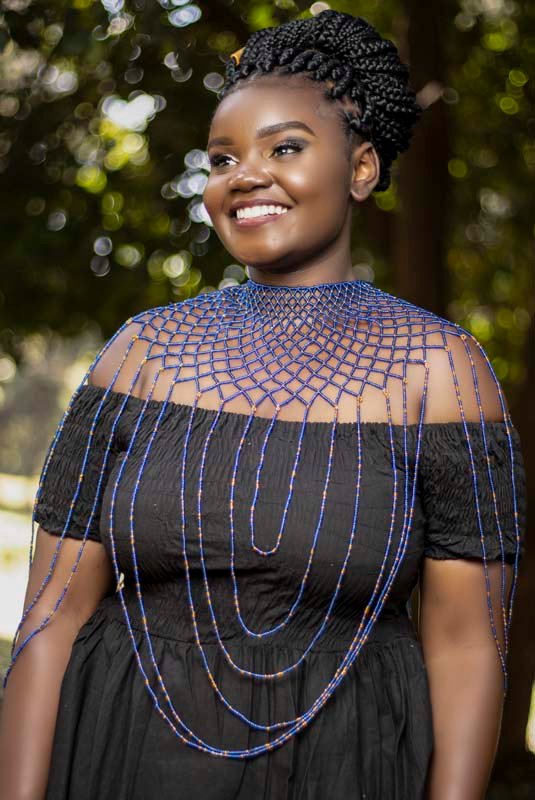 APIYO African beaded shawl necklace