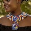 AZIBO African Beaded Leather necklace