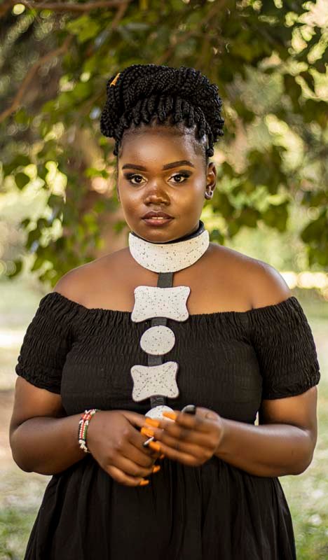 BARAKA African Beaded leather necklace