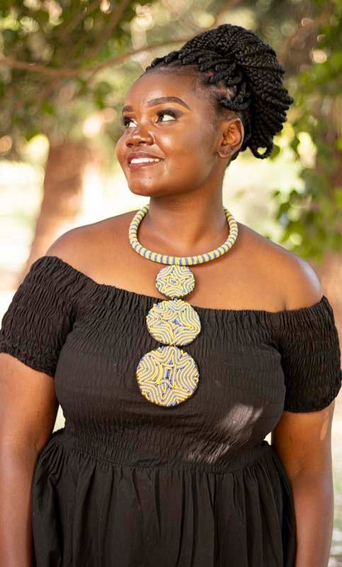 ANIKA African Beaded Pendant necklace