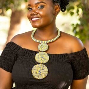 ANIKA African Beaded Pendant necklace