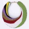 WAKIO African Beaded Leather Necklace, Multi-color necklace